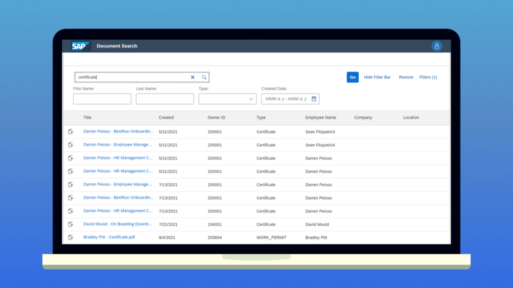 SAP SuccessFactors Connector