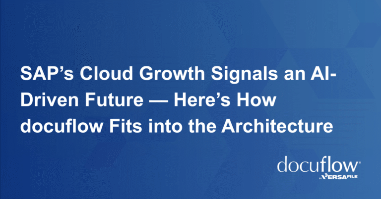 Read more about the article SAP’s Cloud Growth Signals an AI-Driven Future — Here’s How docuflow Fits into the Architecture