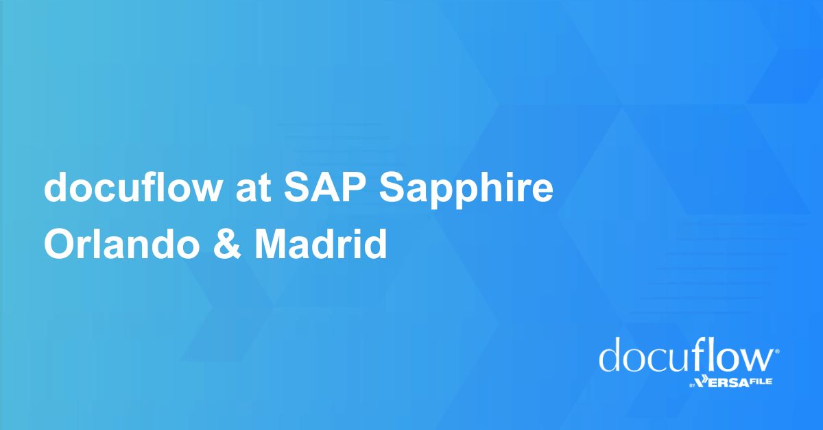 Meet docuflow at SAP Sapphire 2026 | Orlando & Madrid